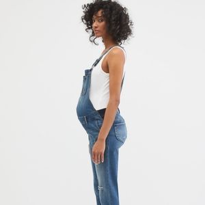 Maternity Distressed Overalls